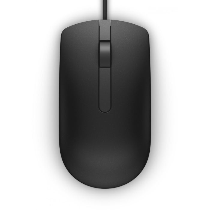 Dell MS116 Ratón Óptico con Cable 1000 DPI Negro Ambidextro, 2 Botones, USB Tipo A para Oficina