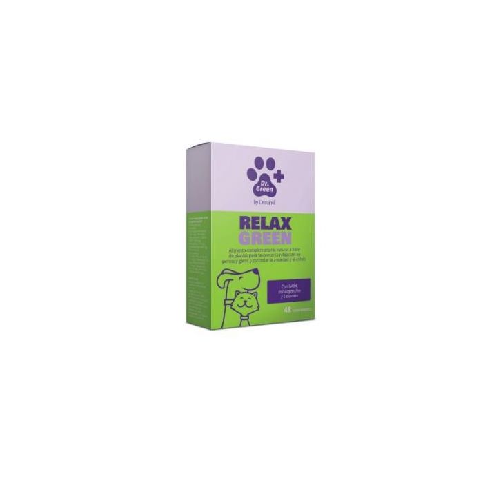 Dr. Green Veterinaria Relaxgreen Comprimidos para Perros y Gatos - Apoyo Bienestar Mental y Emocional 48 Comp