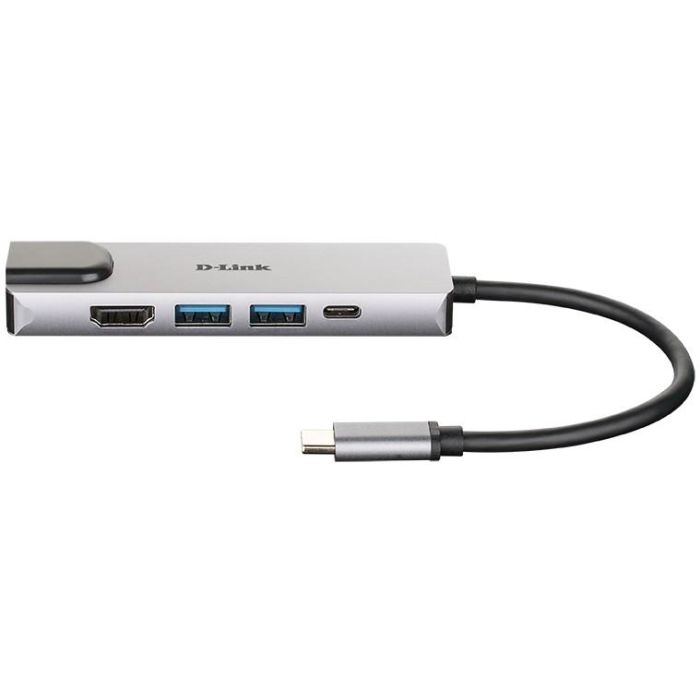 D-Link DUB-M520 Docking USB Tipo-C, Adaptador Hub 5-en-1 con HDMI 4K, 2xUSB 3.0, USB-C PD, RJ45 Gigabit, Gris para Mac/Windows/Linux 1 D-Link DUB-M520 Docking USB Tipo-C, Adaptador Hub 5-en-1 con HDMI 4K, 2xUSB 3.0, USB-C PD, RJ45 Gigabit, Gris para Mac/Windows/Linux 1