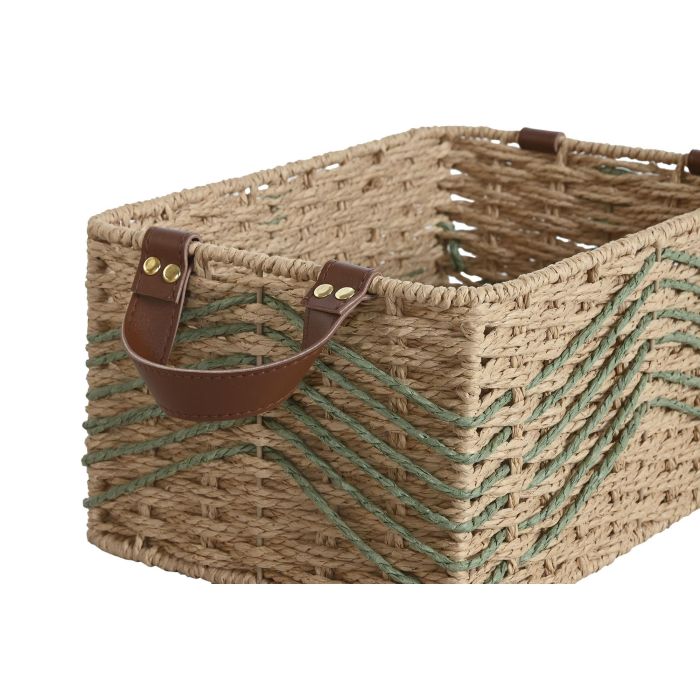 Cesta Tropical DKD Home Decor Verde Marron Claro 34 x 20 x 44 cm Set de 3 (2 Unidades) 1 Cesta Tropical DKD Home Decor Verde Marron Claro 34 x 20 x 44 cm Set de 3 (2 Unidades) 1