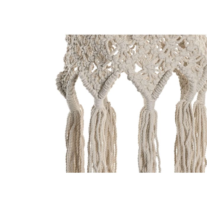 DKD Home Decor Pantalla Algodón Crudo Macramé 30 x 30 x 30 cm 1