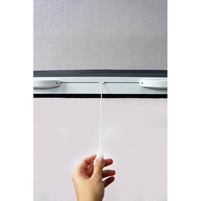 Fenetre Mosquito Net L125 x H145 cm en aluminio lacado blanco - Invisor en ancho y altura. 1 Fenetre Mosquito Net L125 x H145 cm en aluminio lacado blanco - Invisor en ancho y altura. 1