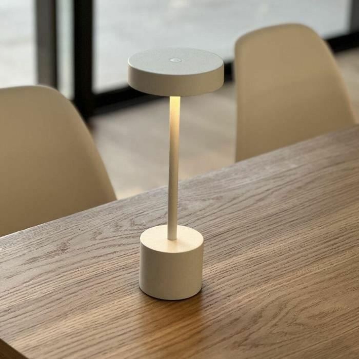 Lumisky ROBY WHITE Lámpara de mesa inalámbrica H30 cm Aluminium Touch Blanco mate LED 3