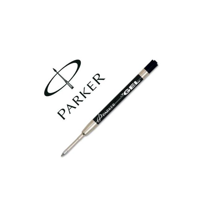 Parker Recambio Bolígrafo Quink Flow Punta Media Gel Negro Blister