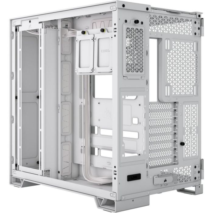 Corsair 6500D AIRFLOW Caja de PC MID-TOWER Blanca CC-9011260-WW - Flujo de Aire Excepcional, Diseño de Cámara Doble 6