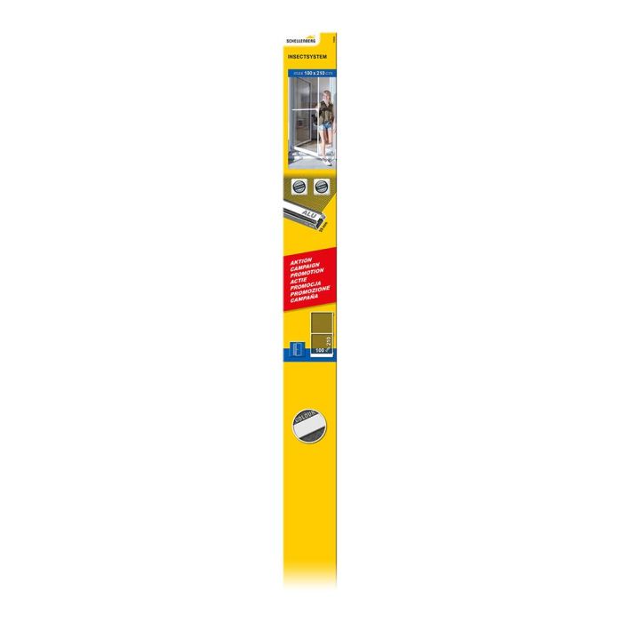 Schellenberg Puerta mosquitera abatible Basic blanco 100x210cm, fibra de vidrio 2