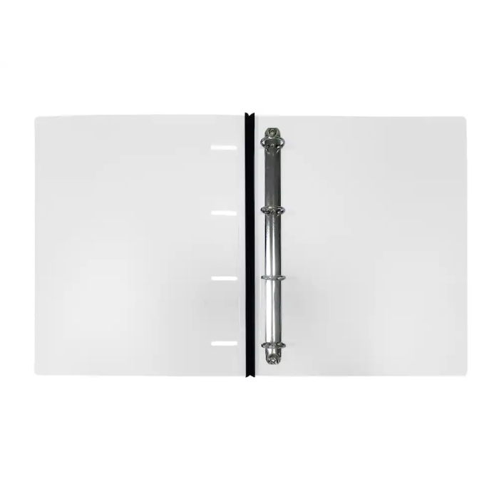 Liderpapel Carpeta 4 Anillas Redondas 25 mm Polipropileno DIN A4 Ultra Compacta Lomo Extensible 4 cm Translucida 5