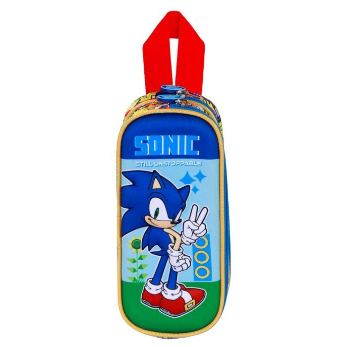 Estuche Portatodo 3D Doble Unstoppable Sonic The Hedgehog - SEGA Azul 1