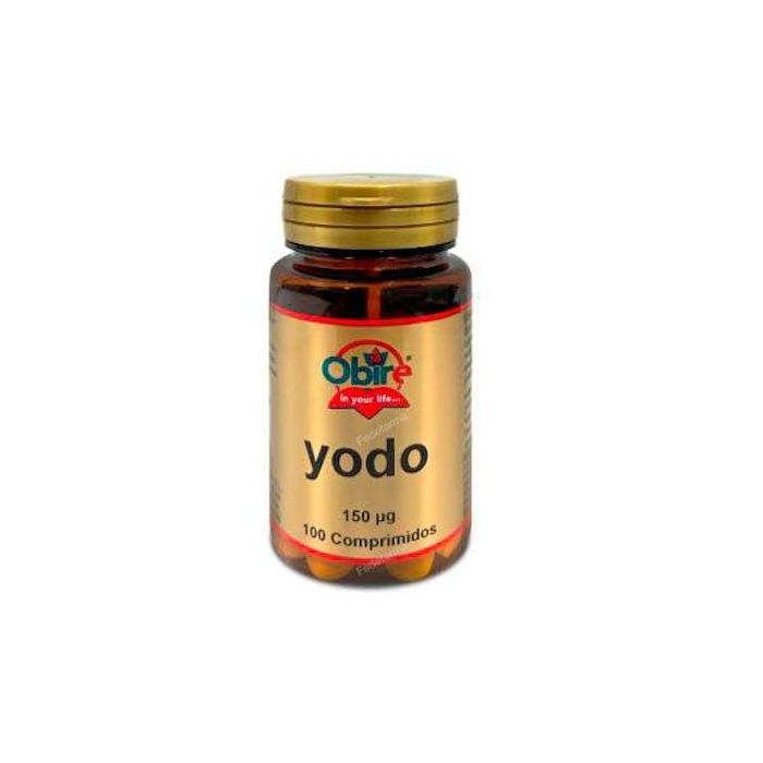 OBIRE Yodo 150 mcg, 100 comprimidos. Complemento alimenticio para el bienestar general, dosis diaria recomendada