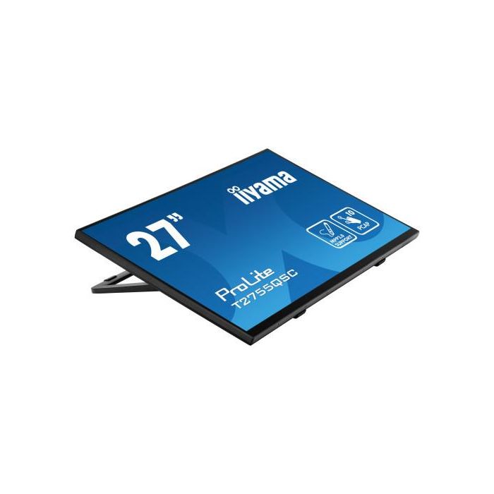Monitor Iiyama 27" Ips Bonded Pcap 10P Touch, Mpp2.0 (Active Stylus) Supported, 2560X1440, Flat Bezel Free Glass Front, Hdmi, Displayport, 360Cd/M², Usb Hub 2X 3.2, Speakers, Bookstand (T2755QSC-B1) 12 Monitor Iiyama 27" Ips Bonded Pcap 10P Touch, Mpp2.0 (Active Stylus) Supported, 2560X1440, Flat Bezel Free Glass Front, Hdmi, Displayport, 360Cd/M², Usb Hub 2X 3.2, Speakers, Bookstand (T2755QSC-B1) 12