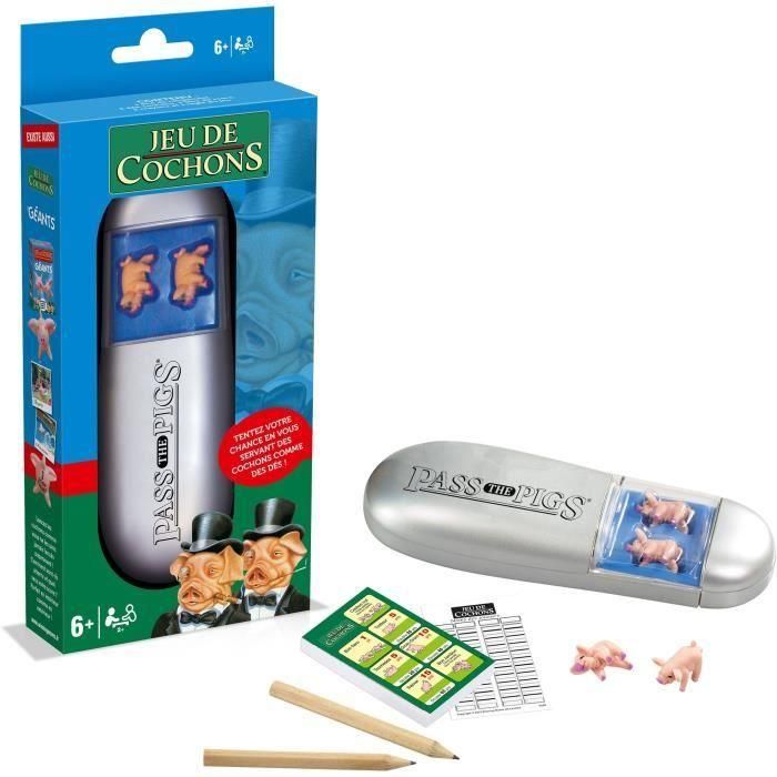 Winning Moves Juego de Cerdos: Dados Cerditos de Puntuación para Niños +6 Años - Incluye Libro de Conteo, Lápices y Baraja de Cartas Winning Moves Juego de Cerdos: Dados Cerditos de Puntuación para Niños +6 Años - Incluye Libro de Conteo, Lápices y Baraja de Cartas