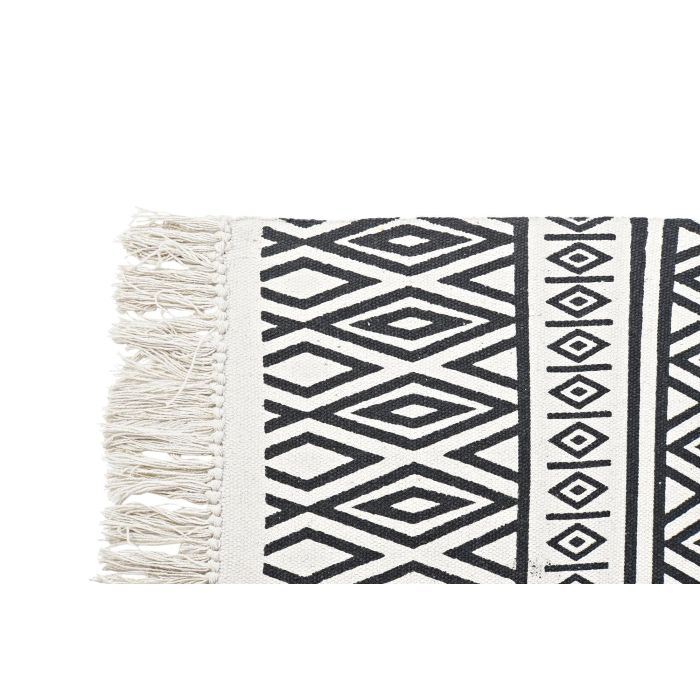 Alfombra Boho DKD Home Decor Blanco Negro 180 x 0.7 x 120 cm 1 Alfombra Boho DKD Home Decor Blanco Negro 180 x 0.7 x 120 cm 1