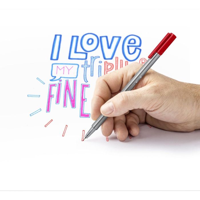 STAEDTLER Fineliner triplus schwarz 4er-Set retail 2