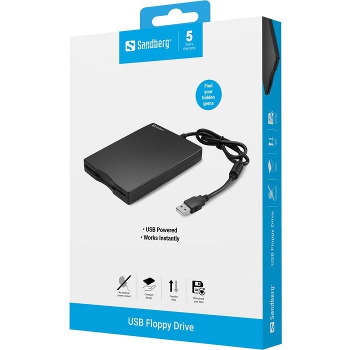 Sandberg USB Floppy Drive para Recuperar Datos de Disquetes 2