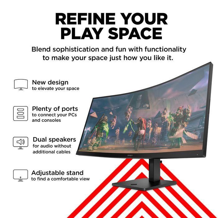 HP OMEN 34c Monitor Gaming Curvo WQHD 165Hz de 34 Pulgadas 6 HP OMEN 34c Monitor Gaming Curvo WQHD 165Hz de 34 Pulgadas 6