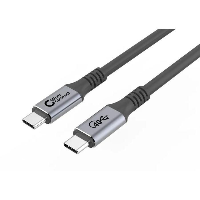 MicroConnect USB-C cable 3m, 100W, 40Gbps, USB4 Gen 3x2 MicroConnect USB-C cable 3m, 100W, 40Gbps, USB4 Gen 3x2