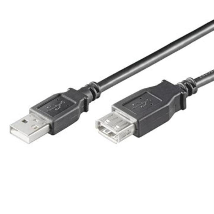 EWENT EC1012 Cable USB 2.0 de 1,8 m, Conectores USB A Macho a Hembra, Color Negro EWENT EC1012 Cable USB 2.0 de 1,8 m, Conectores USB A Macho a Hembra, Color Negro