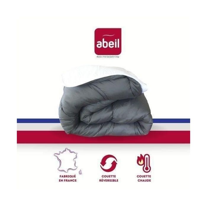 Abeil Edredón Nórdico Cálido Reversible Bicolor Blanco y Gris 140x200 cm | 350g/m² | Certificado Oeko-Tex | Lavable | Relleno Poliéster Abeil Edredón Nórdico Cálido Reversible Bicolor Blanco y Gris 140x200 cm | 350g/m² | Certificado Oeko-Tex | Lavable | Relleno Poliéster