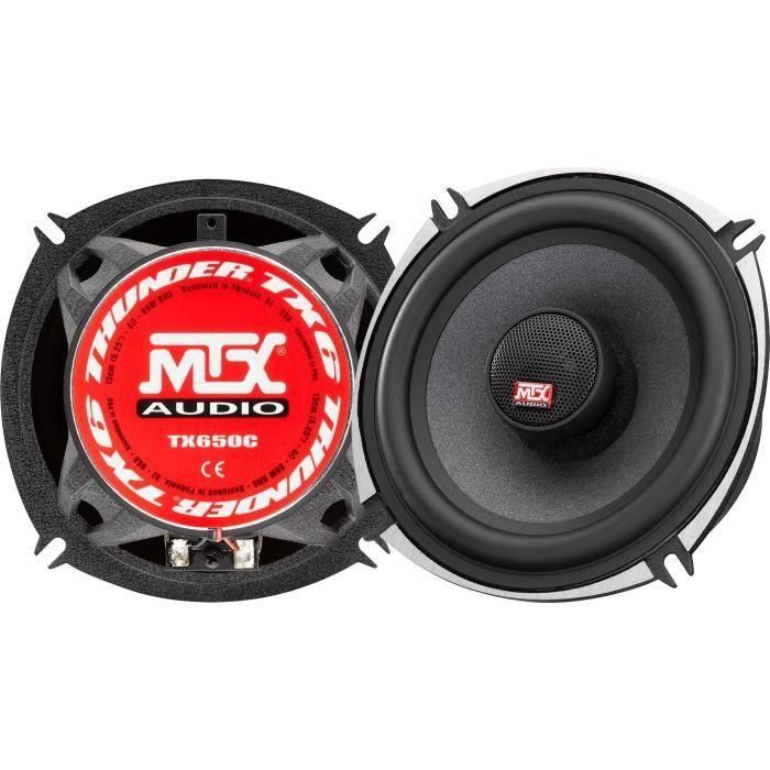 MTX TX650C 13cm Altavoces coaxiales de 2 vías 80W RMS 4O chasis de aluminio tweeter de neodimio bobina de cúpula de seda TSV TIL