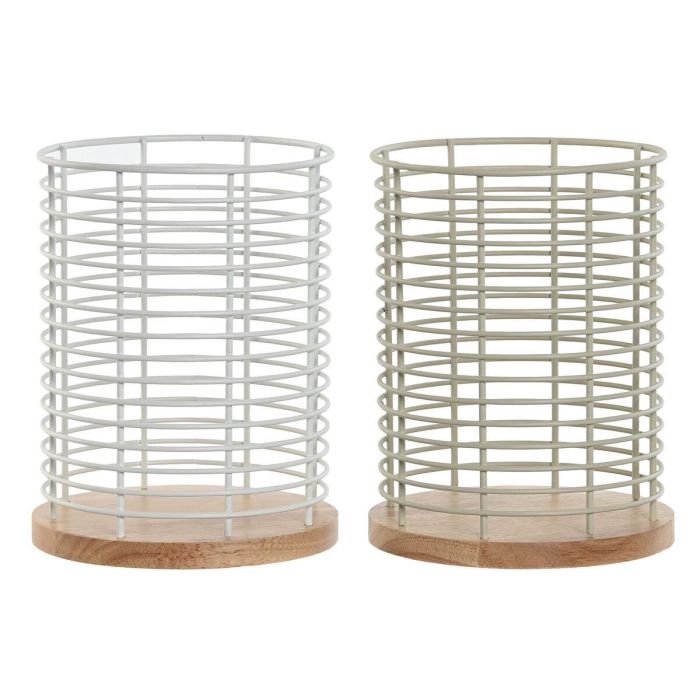 Cubertero Basicos DKD Home Decor Beige Gris 13.5 x 17 x 13.5 cm (2 Unidades) Cubertero Basicos DKD Home Decor Beige Gris 13.5 x 17 x 13.5 cm (2 Unidades)