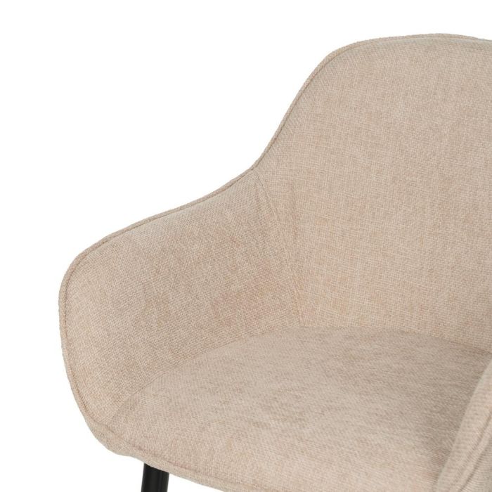 Silla Beige Tejido-Metal Contract 61 X 59,50 X 83 cm