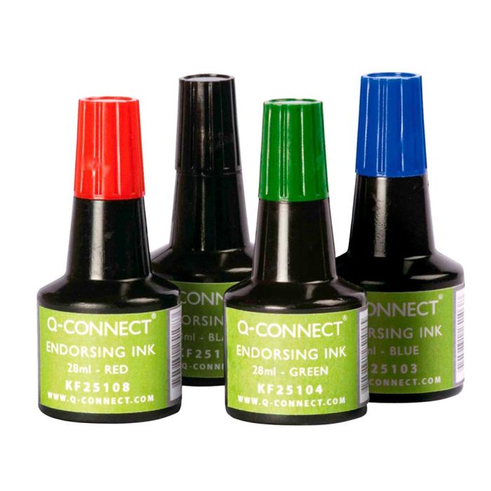 Tinta Tampon Q-Connect Azul Bote 28 mL 1