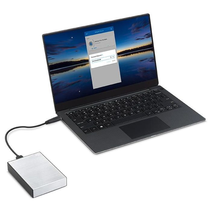 SEAGATE One Touch 1TB External HDD with Password Protection Silver 7