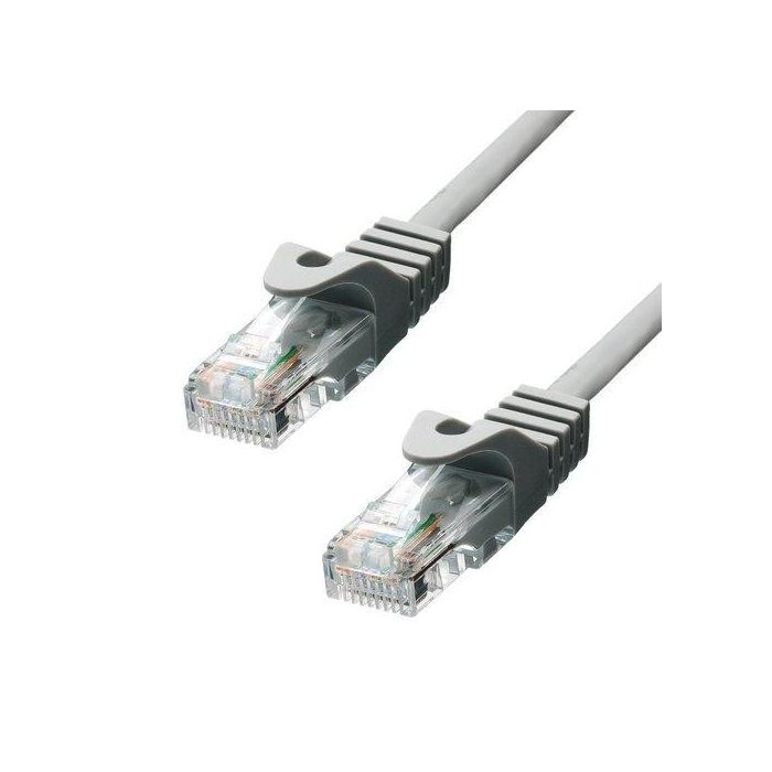 ProXtend Cable Ethernet CAT5e U/UTP de Cobre PVC Reforzado con Protección Antienganches y Anti-Tirones, de Alta Durabilidad, Gris 3m