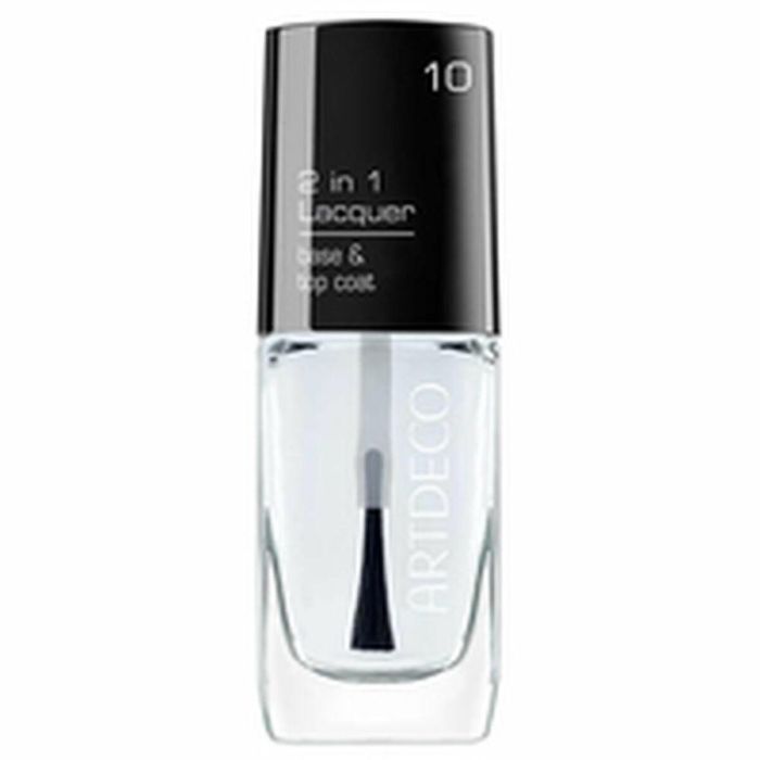Artdeco Esmalte de Uñas 2 EN 1 LACQUER Base y Top Coat Transparente Protector Anti-decoloración y Desconche con Secado Rápido 10 ml