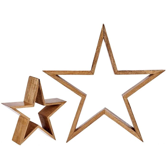 Estrella de Madera Krist+ 50x50 cm - Decoración Natural (3 Unidades) Estrella de Madera Krist+ 50x50 cm - Decoración Natural (3 Unidades)