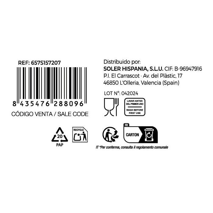 Inde Set 6 Copas de Champagne "Sen" 22 cl (4 x 5 x 22 cm) 9