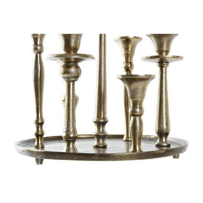 Candelabro Moderno DKD Home Decor Dorado Plateado 29 x 30 x 29 cm (2 Unidades) 1