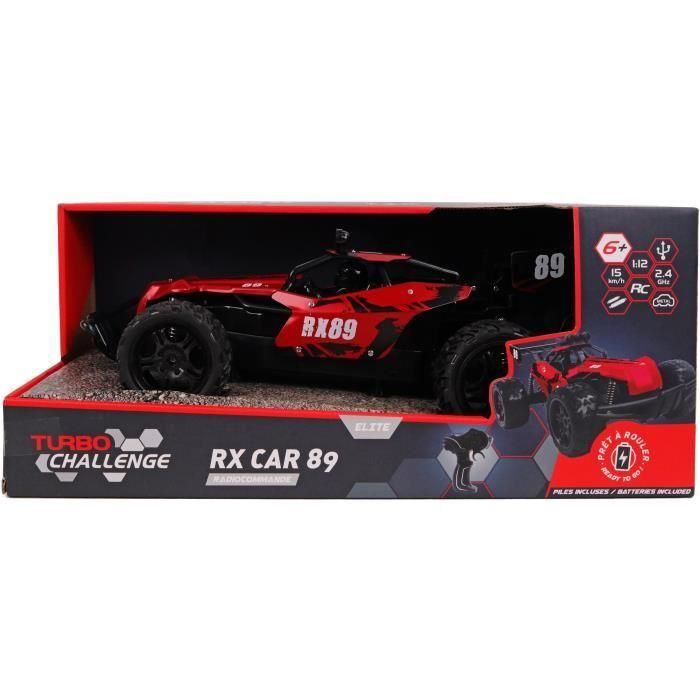 Coche Teledirigido - TURBO CHALLENGE - RX Car 89 093721 - Rojo - 1/12 - Batería Recargable y Pilas incluidas - Metal 4 Coche Teledirigido - TURBO CHALLENGE - RX Car 89 093721 - Rojo - 1/12 - Batería Recargable y Pilas incluidas - Metal 4