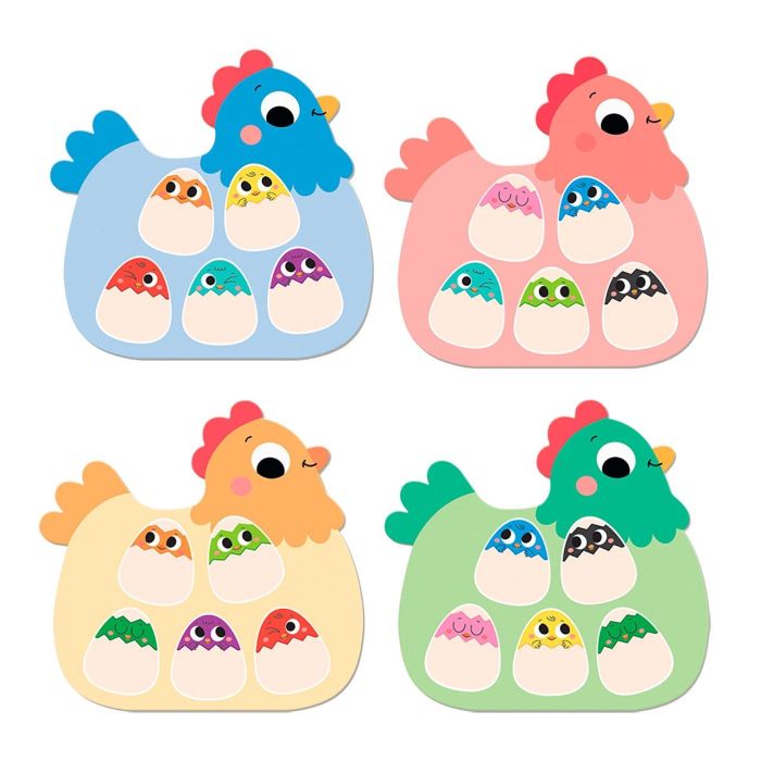 Goula Hidden Chicks 1110100759 - Juego de Mesa y Puzzle Memo para Niños +3 Años - Encuentra los Pollitos - Idioma: Español, Inglés, Francés, Alemán, Portugués 3