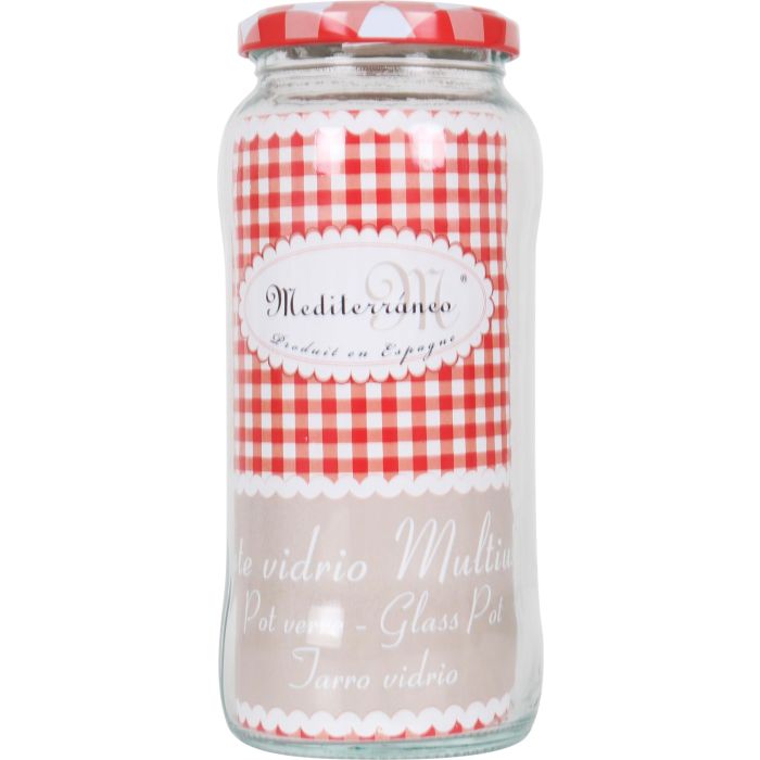 Mediterraneo Bote Vidrio 580Cc con Tapa "Super 580" 7.6x17cm (12 Unidades)