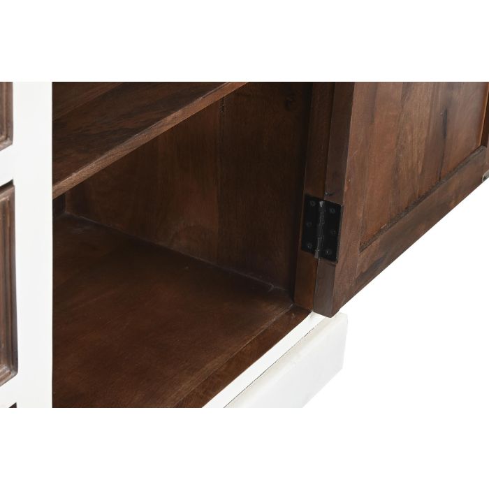 Aparador DKD Home Decor Blanco Marrón oscuro Madera de mango (180 x 46 x 83 cm) 6 Aparador DKD Home Decor Blanco Marrón oscuro Madera de mango (180 x 46 x 83 cm) 6