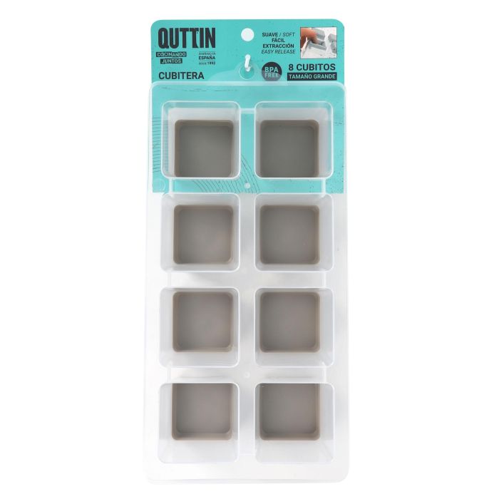 Cubitera Quttin 8 cubitos XL cuadrados (18 Unidades) 1 Cubitera Quttin 8 cubitos XL cuadrados (18 Unidades) 1