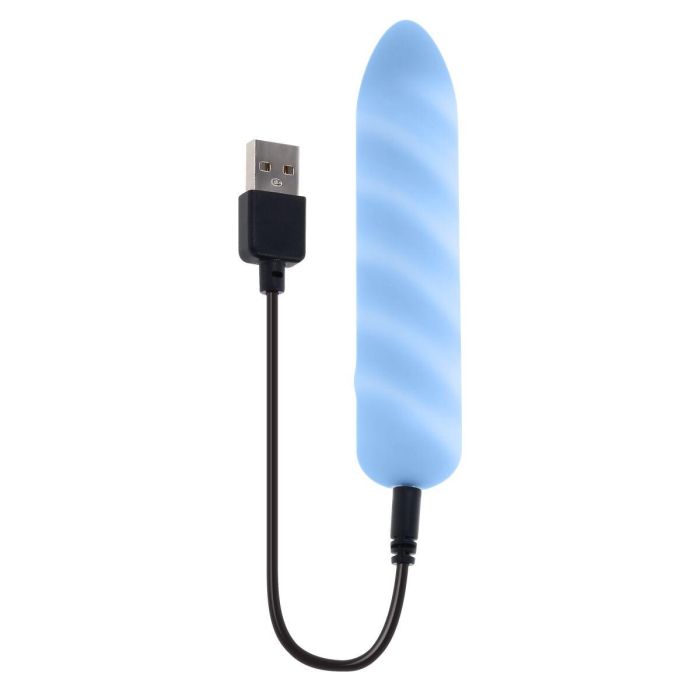 Vibrador Evolved Playboy Azul Blanco 4 Vibrador Evolved Playboy Azul Blanco 4