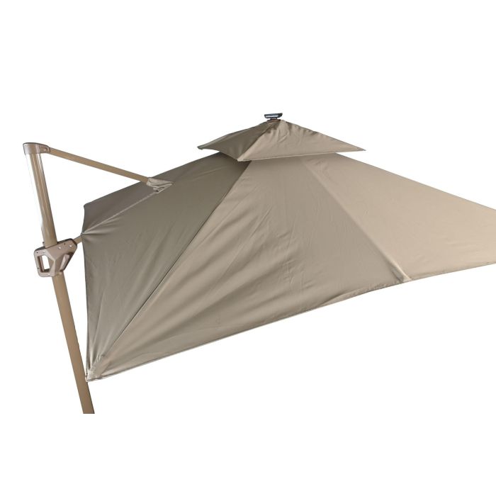 Parasol Terraza Y Jardin DKD Home Decor Beige Champan 350 x 280 x 286 cm 5