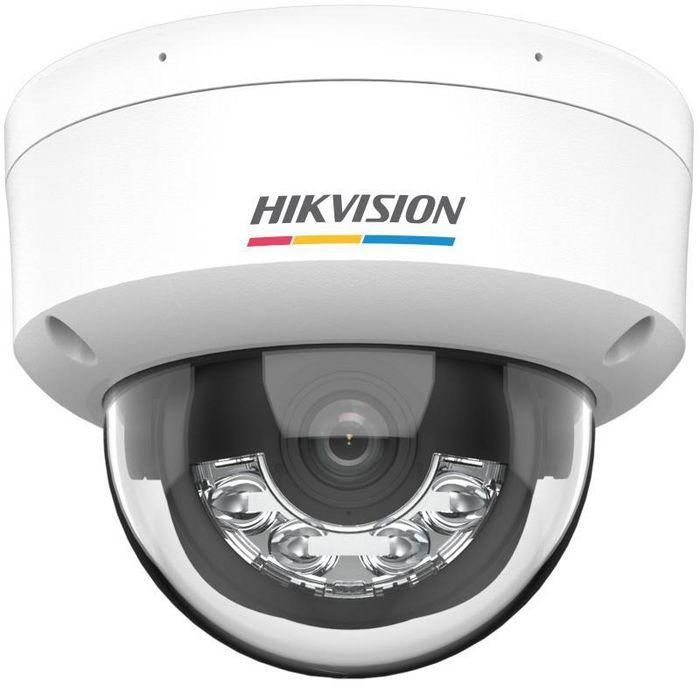 Hikvision Cámara IP Minidomo 4MP ColorVu 4mm Smart Hybrid Light WDR IK08 IP67 Micrófono Luz IR/Blanca 30m