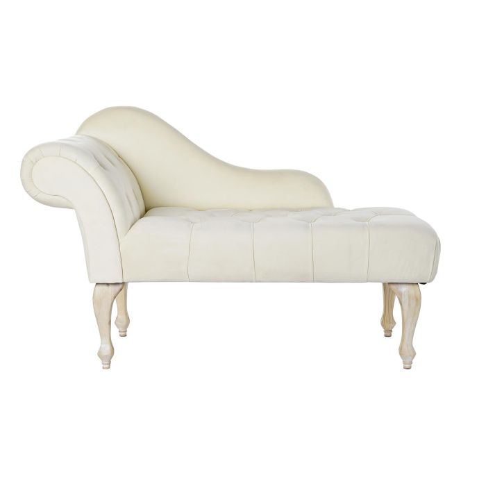 Chaiselongue Glam DKD Home Decor Crema Natural 55 x 77 x 119 cm 5 Chaiselongue Glam DKD Home Decor Crema Natural 55 x 77 x 119 cm 5