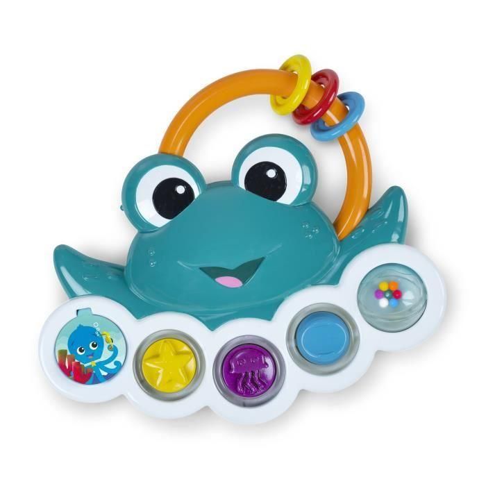 BABY EINSTEIN Ocean Explorers Neptune's Busy Bubbles juguete de actividad sensorial, luces y música interactivas, 3 meses