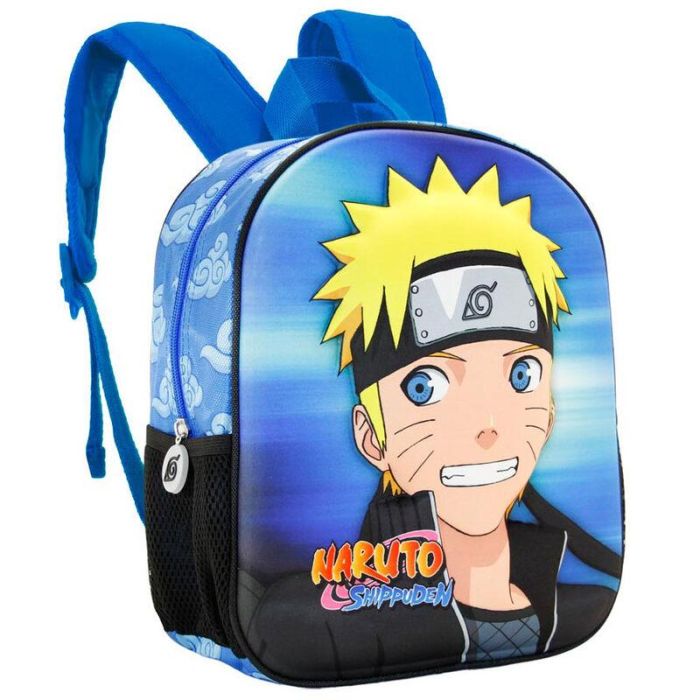 Mochila 3D Pequeña Watching Naruto Azul 3
