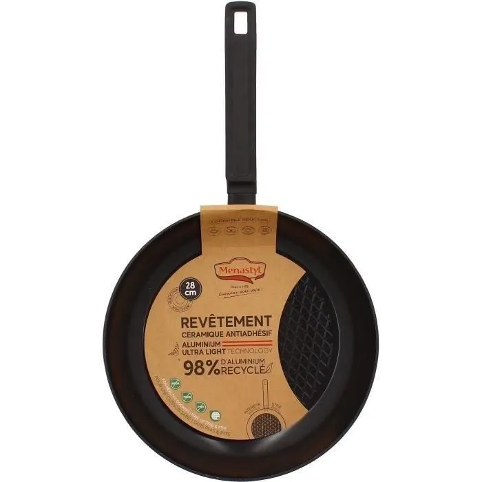 Menastyl 6020638 Sartén de Aluminio Forjado 28 cm Negro, Apta para todo tipo de fuegos, incluida inducción 0 Menastyl 6020638 Sartén de Aluminio Forjado 28 cm Negro, Apta para todo tipo de fuegos, incluida inducción 0