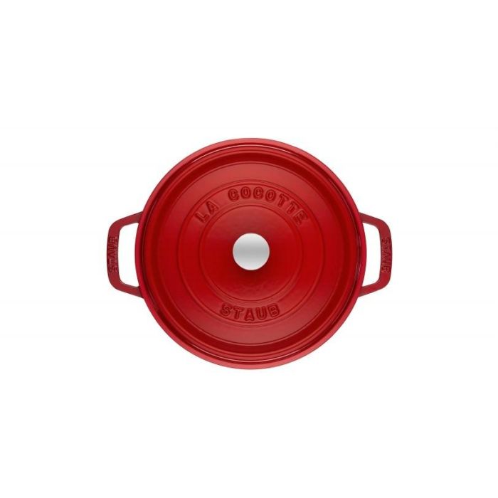 Staub La Cocotte 20cm rund. rot. Gusseisen 4