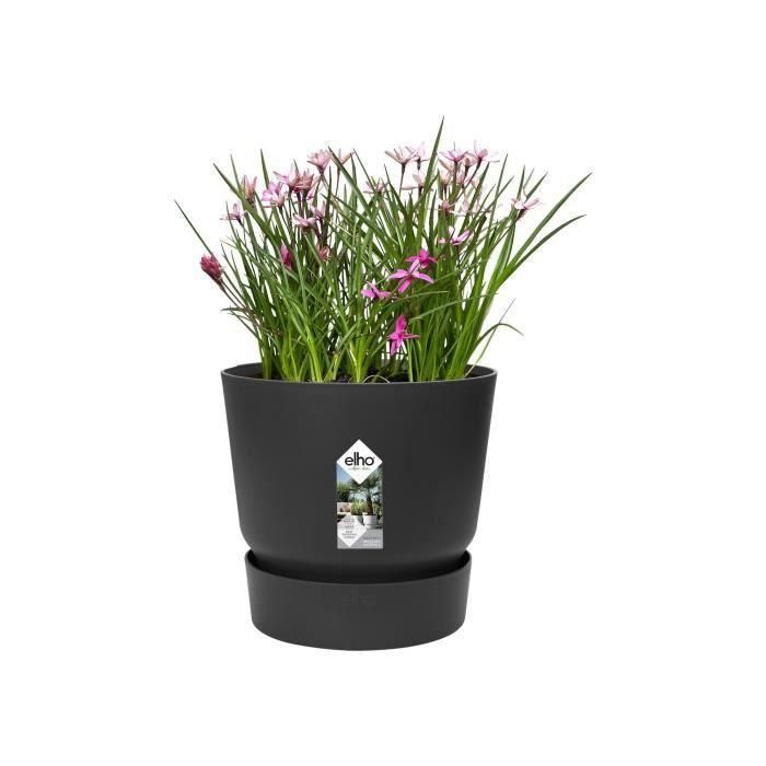 Maceta redonda ELHO Greenville 30 - Exterior - Ø 29.5 x H 27.8 cm - Negro living 3 Maceta redonda ELHO Greenville 30 - Exterior - Ø 29.5 x H 27.8 cm - Negro living 3