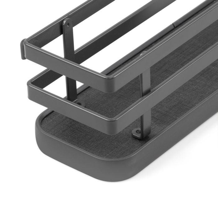 Emuca Kit de bandejas para especiero Titane para mueble de cocina o pared, Acero, Gris antracita 4