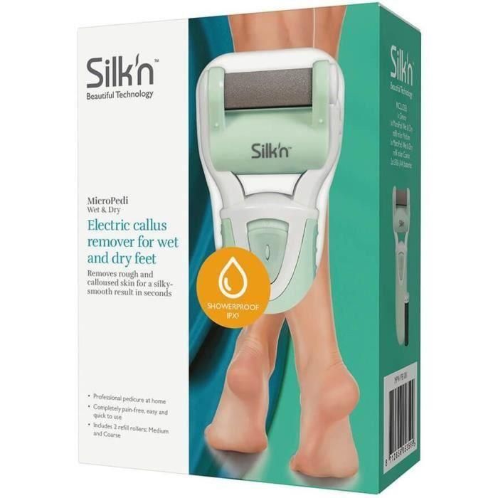 Silk'n - Micropedi húmedo y seco - Romatero eléctrico anti -gallo - 2 rodillos incluidos 1