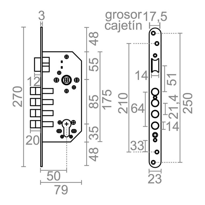 Cerradura Micel 85 mm 1 Cerradura Micel 85 mm 1