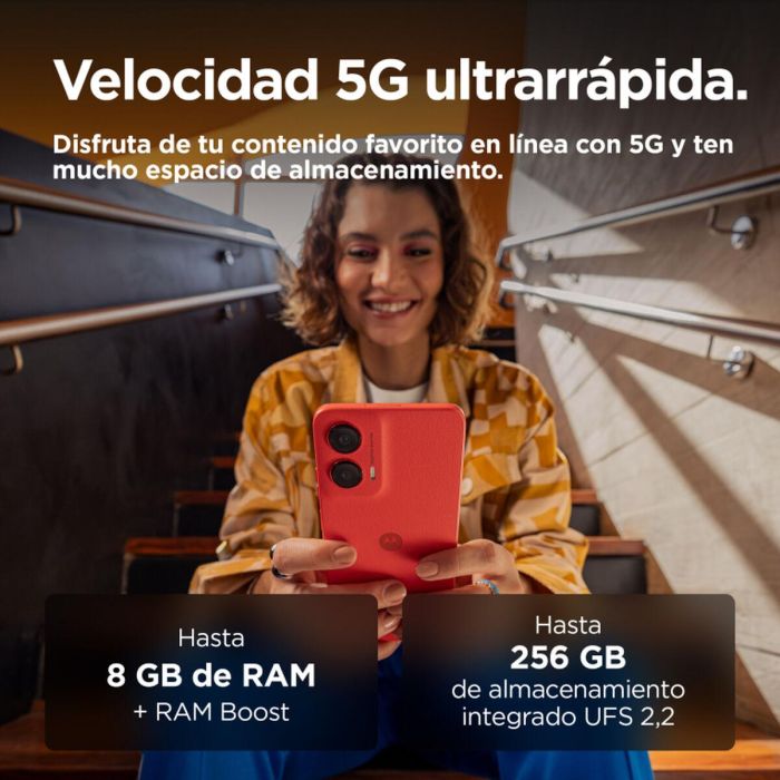 Motorola moto G35 5G Teléfono Móvil, Pantalla 6.72" FHD+ 120Hz, Cámara 50MP, 8GB RAM, 256GB Almacenamiento, 5000 mAh, Rojo 8 Motorola moto G35 5G Teléfono Móvil, Pantalla 6.72" FHD+ 120Hz, Cámara 50MP, 8GB RAM, 256GB Almacenamiento, 5000 mAh, Rojo 8